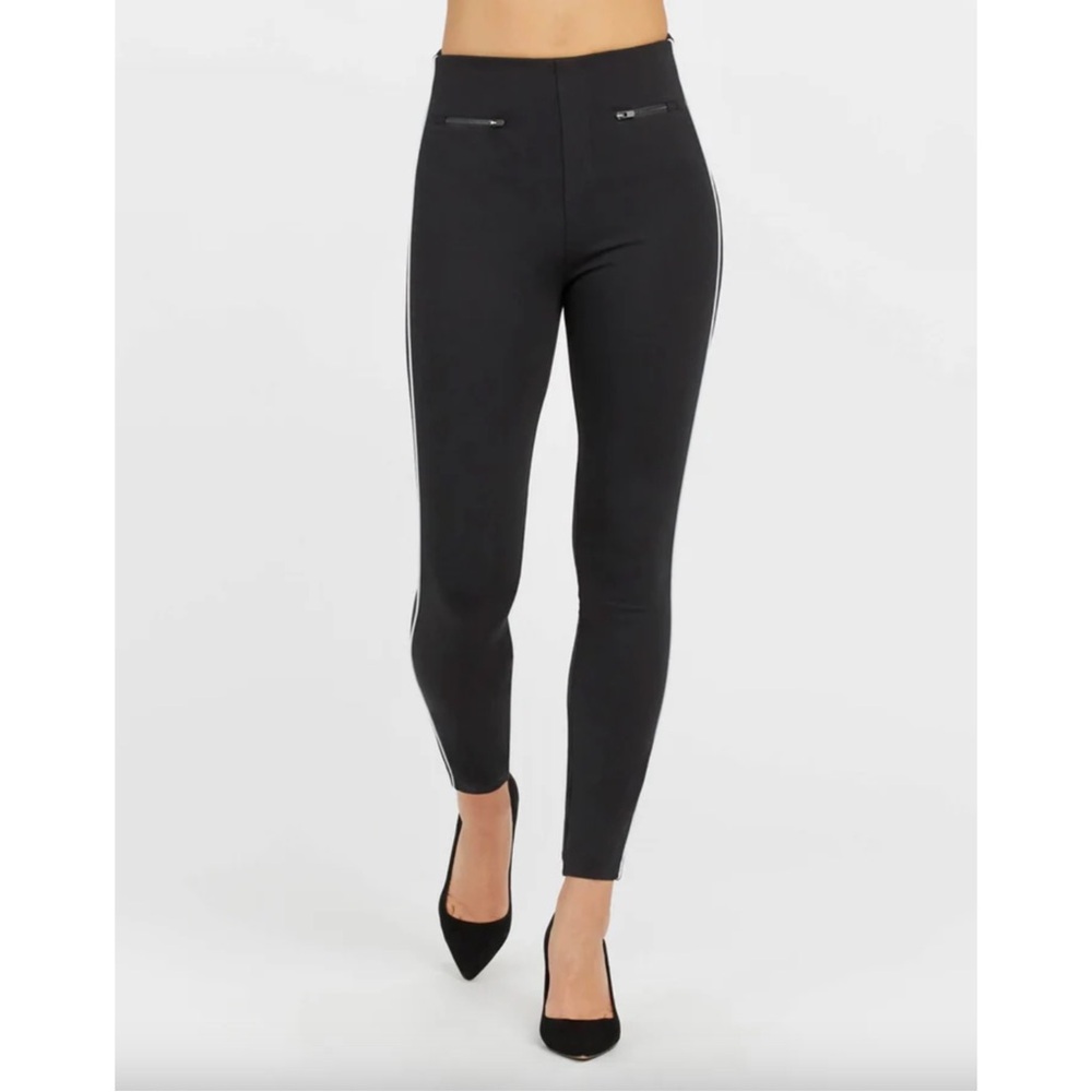 SPANX Black Pants with White Trim - Picture 3 of 9